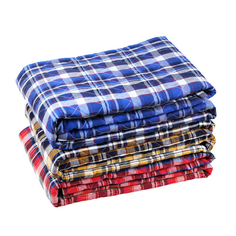 Plaid Waterproof Bed Pads