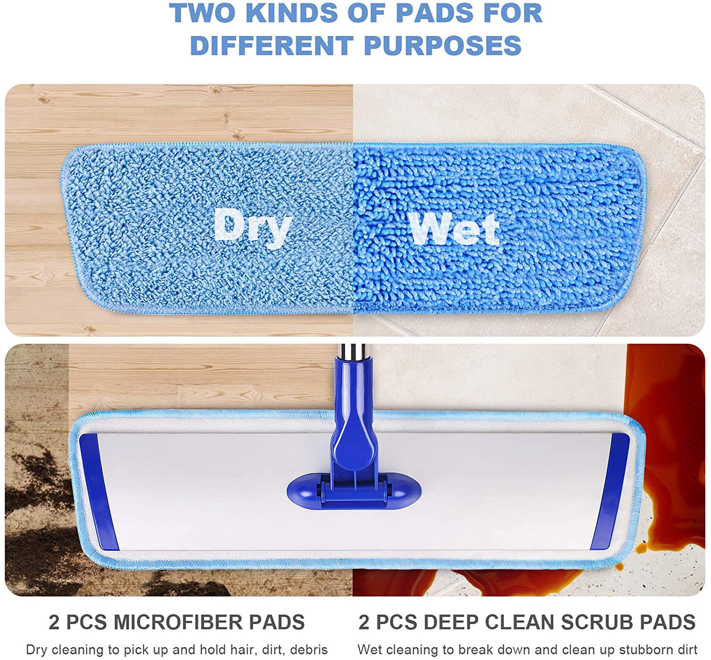 Floor Cleaning Microfiber Mop Head