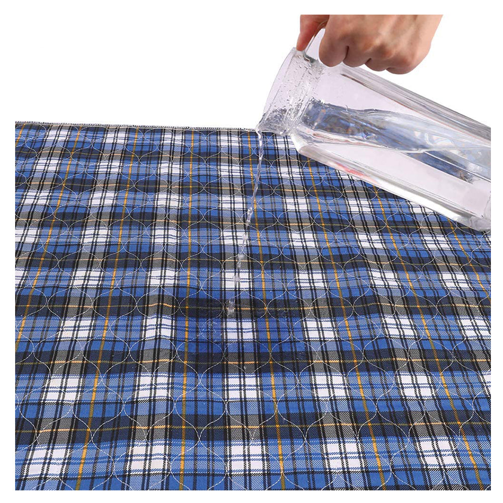 Plaid Washable Underpad For Bed