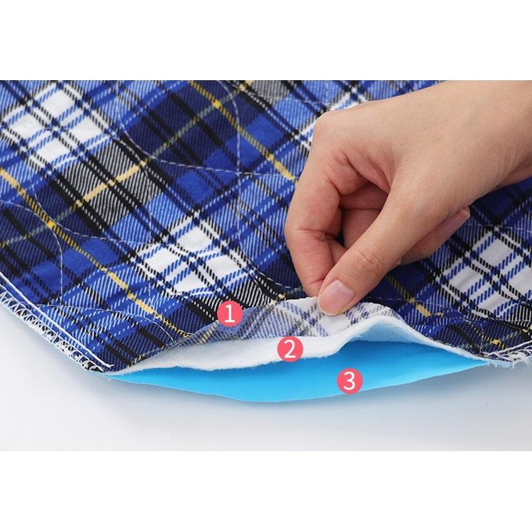 Plaid Washable Underpad For Bed