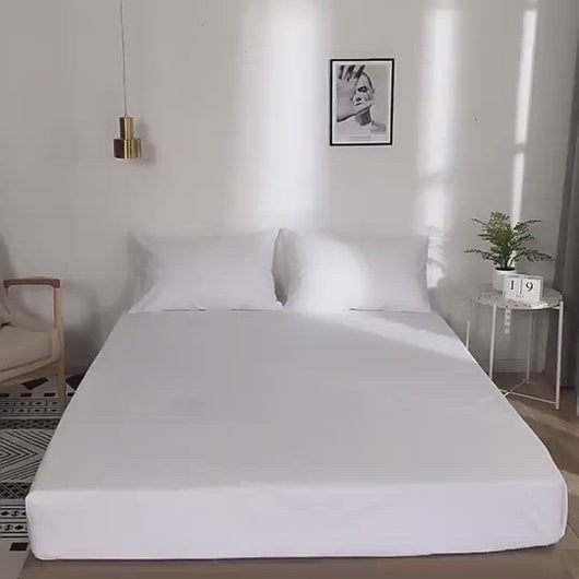 Solid White Mattress Protector
