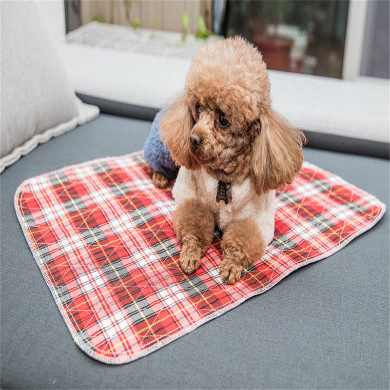 Washable Plaid Puppy Pads