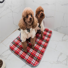 Load image into Gallery viewer, Washable Plaid Puppy Pads
