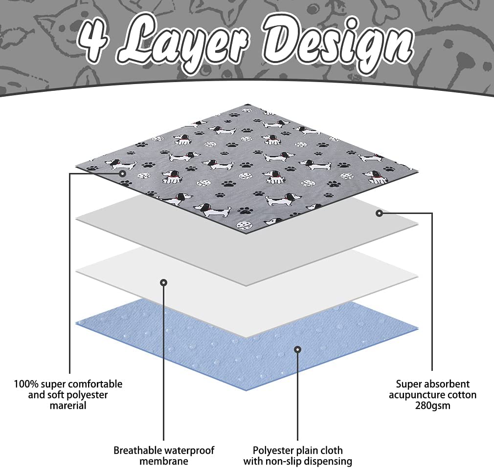 Cartoon Reusable Dog Pee Pads