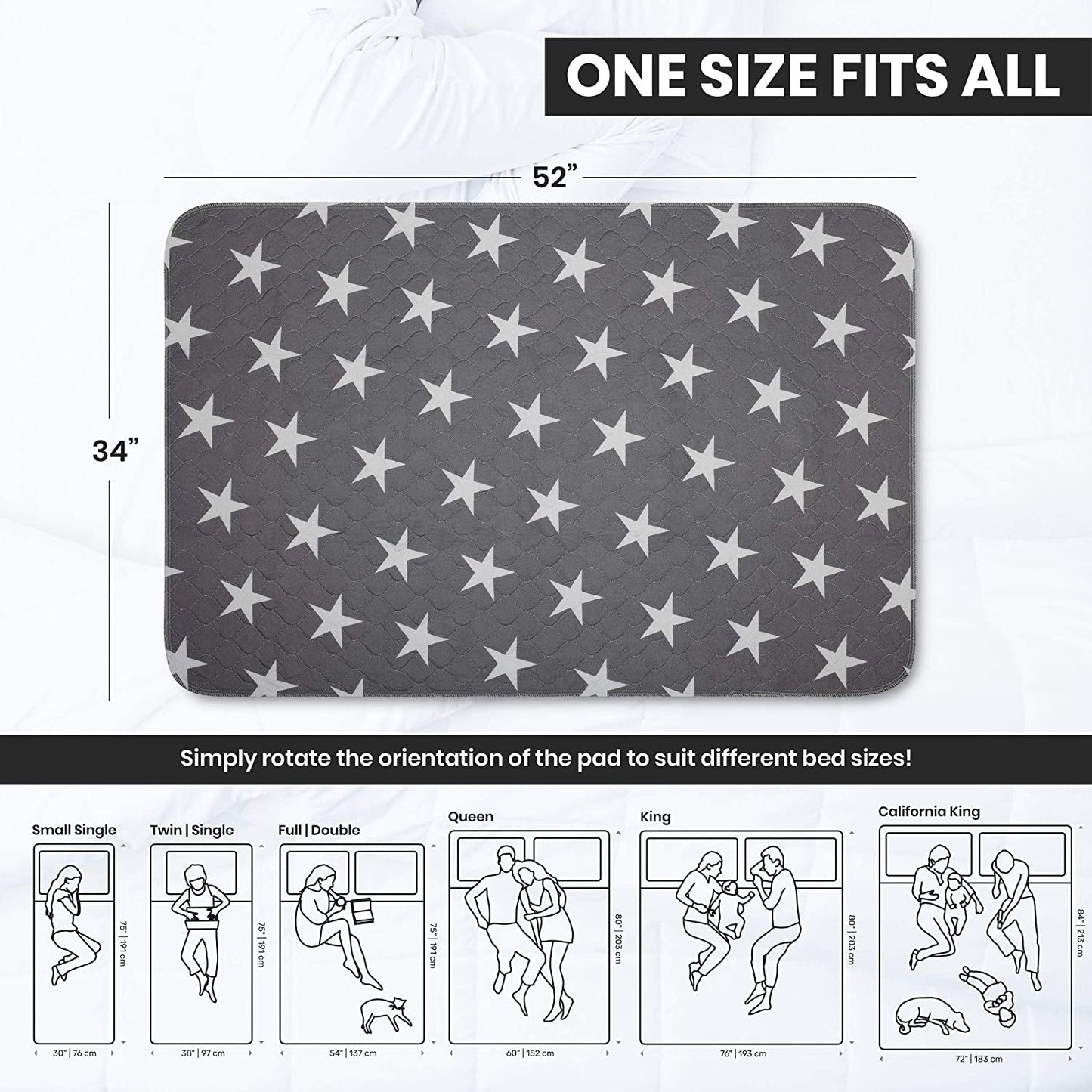 Washable Sleeping Underpads for Adults